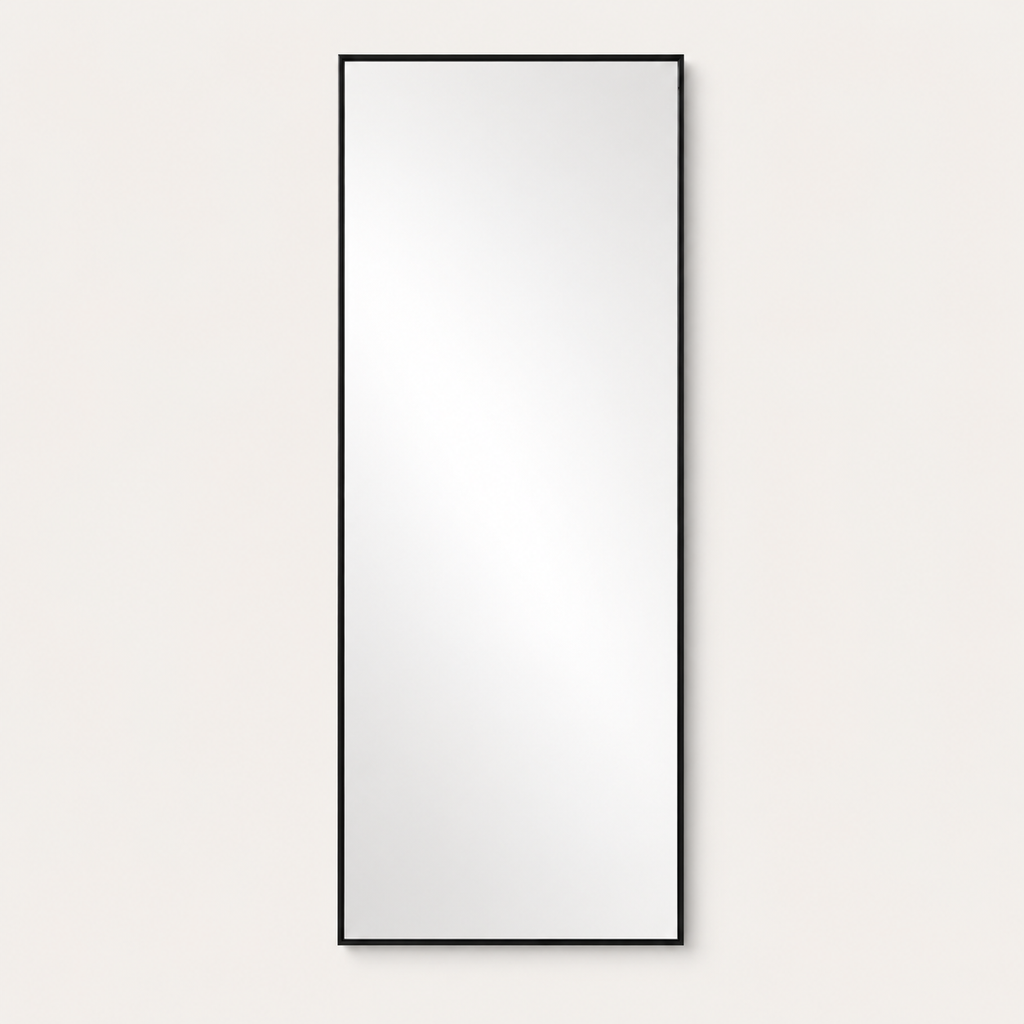 Miroir Pleine Longueur Noir — Cadre Métal Minimaliste