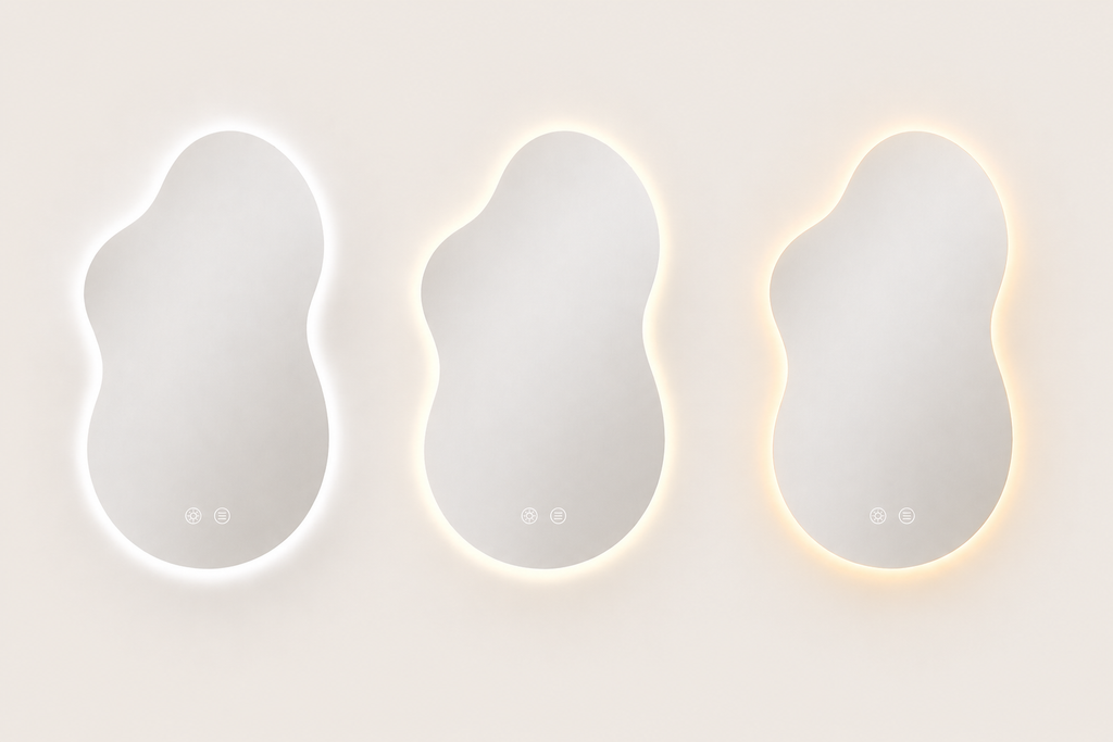 Miroir de Salle de Bain LED — Silhouette Nuage