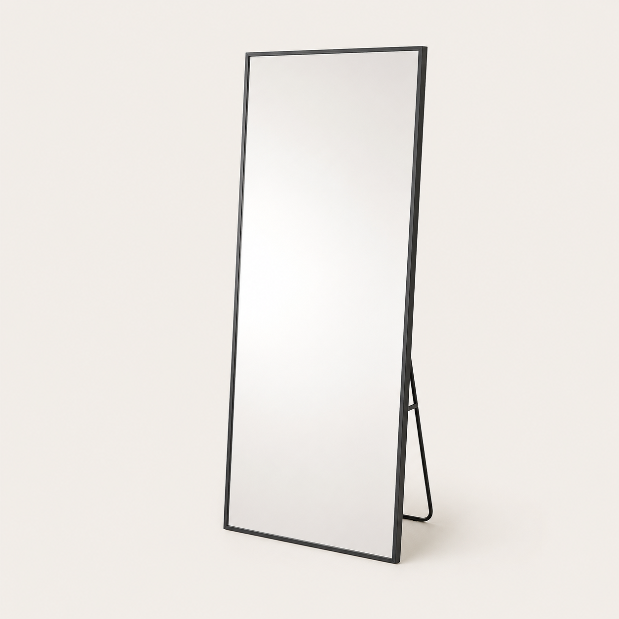 Miroir Pleine Longueur Noir — Cadre Métal Minimaliste