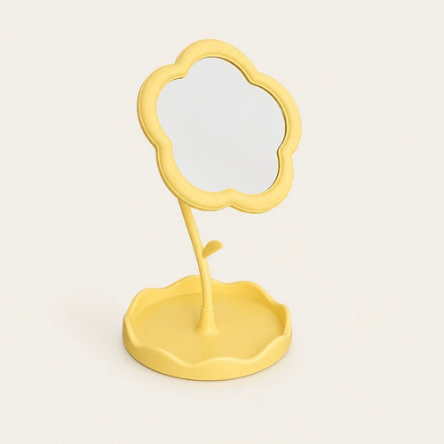 Miroir de Bureau Fleur Jaune — Design Créatif