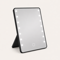 Miroir de Maquillage LED Noir — Support Pliable USB