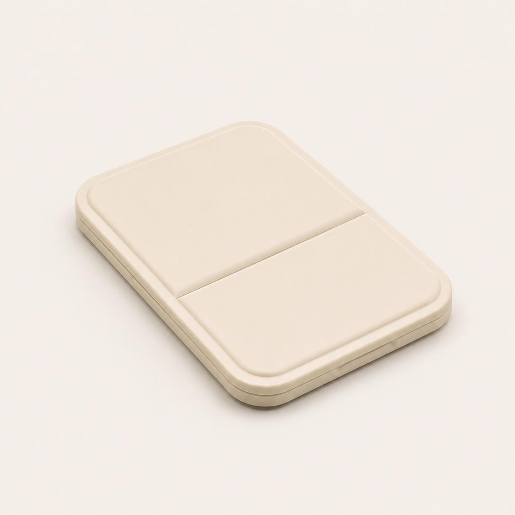 Mini Miroir de Poche Pliable Jaune — Format Voyage