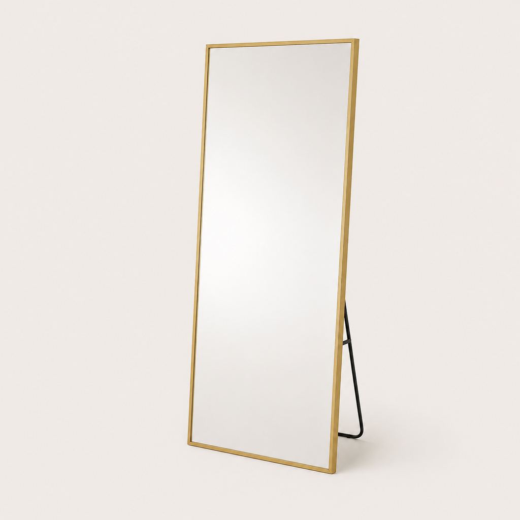 Miroir Pleine Longueur Or — Cadre Métal Minimaliste