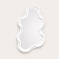Miroir Mural Ondulé Argenté Blanc — Silhouette Nuage