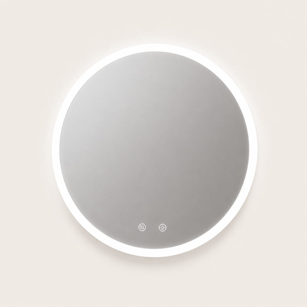 Miroir de Salle de Bain Rond LED — Antibuée