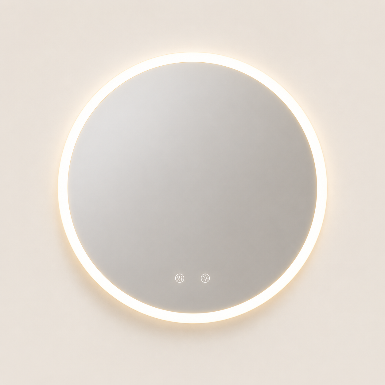 Miroir de Salle de Bain Rond LED — Antibuée