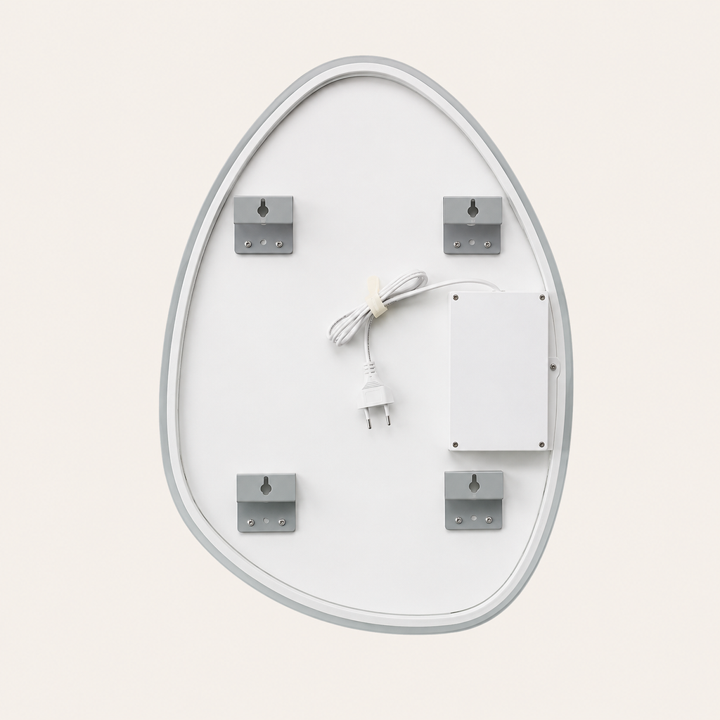 Miroir de Salle de Bain LED — Silhouette Goutte d'Eau
