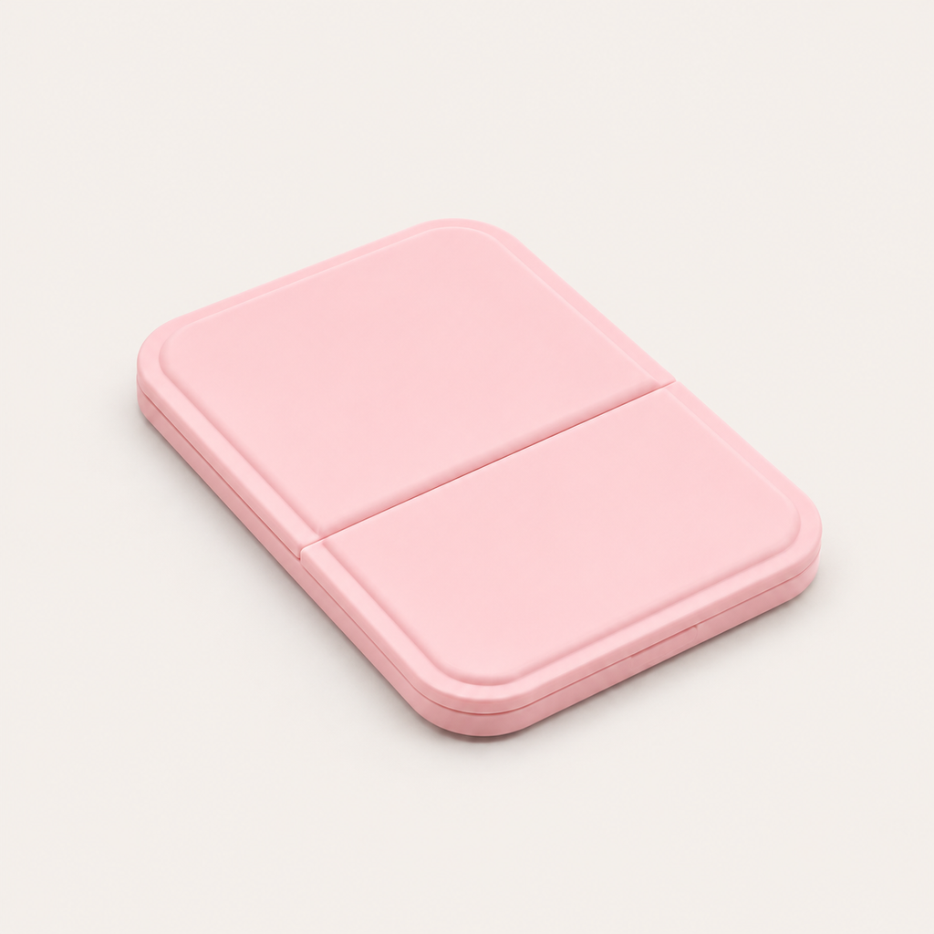 Mini Miroir de Poche Pliable Rose — Format Voyage