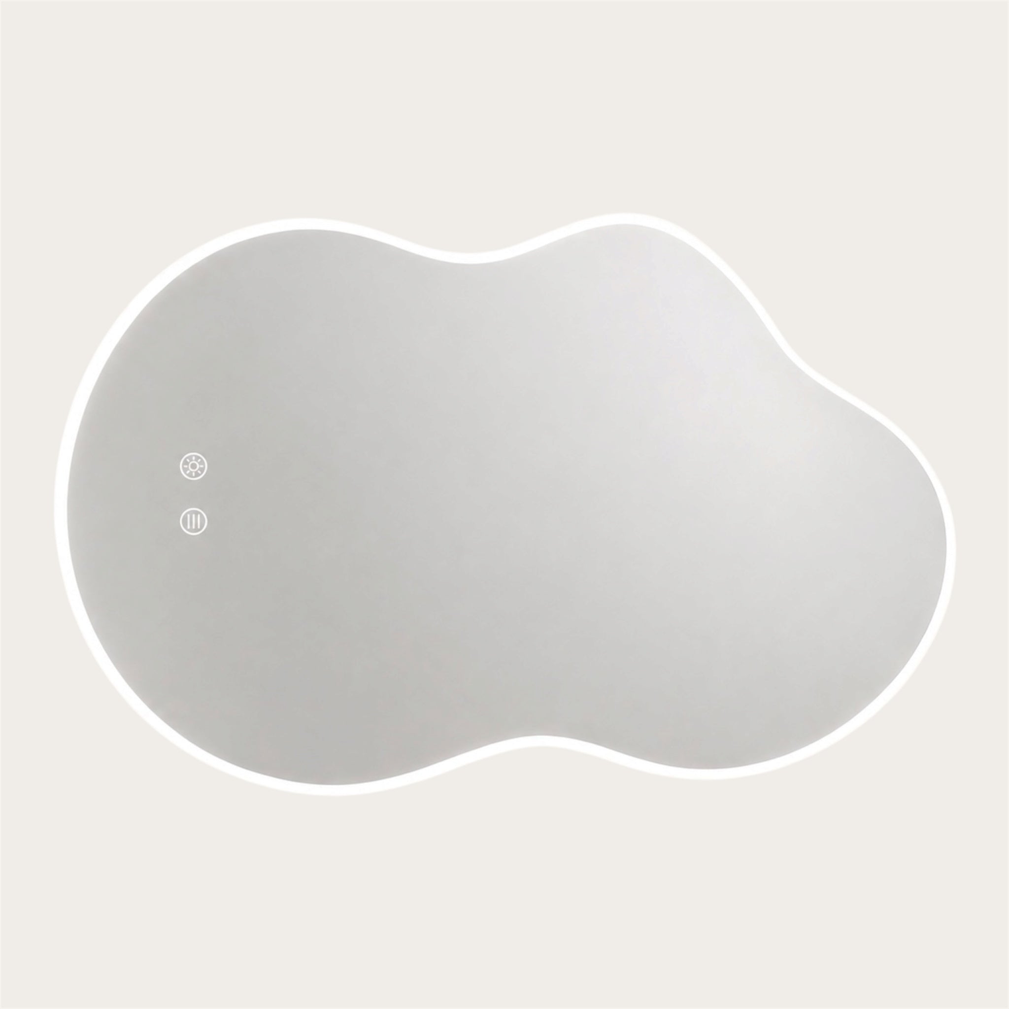 Miroir de Salle de Bain LED — Silhouette Nuage