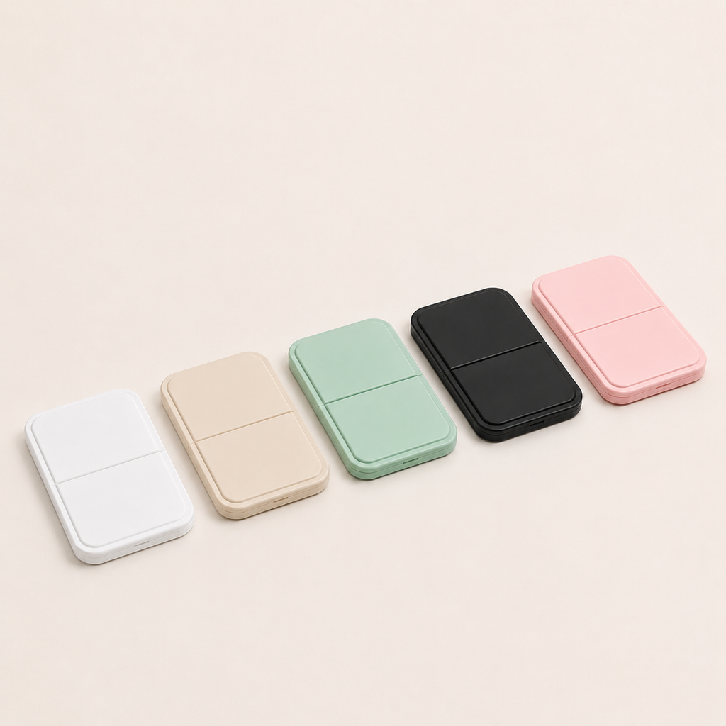 Mini Miroir de Poche Pliable Rose — Format Voyage