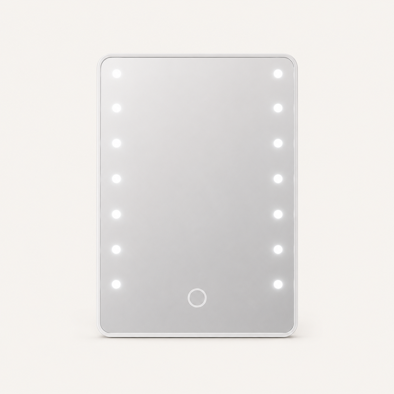 Miroir de Maquillage LED Blanc— Support Pliable USB