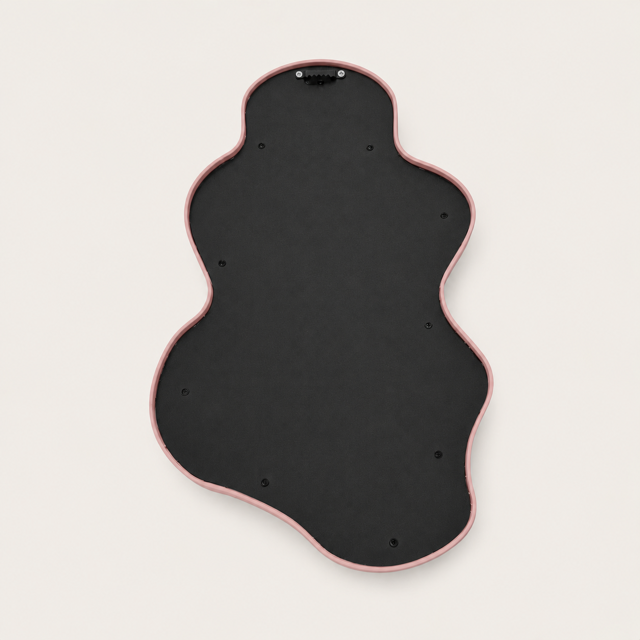 Miroir Mural Ondulé Argenté Rose — Silhouette Nuage