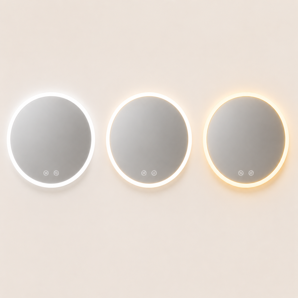 Miroir de Salle de Bain Rond LED — Antibuée