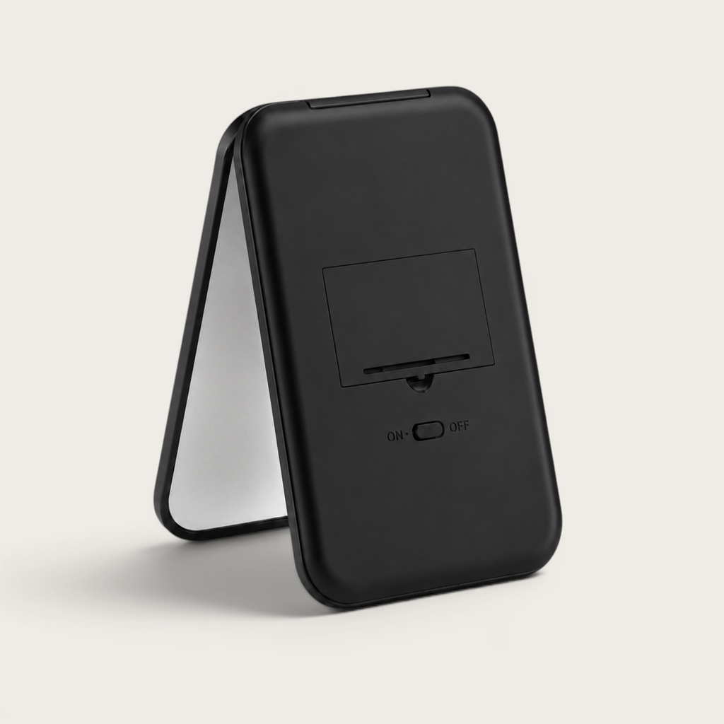 Miroir de poche LED Noir