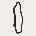 Miroir Sur Pied Velours Noir  — Silhouette Ondulée