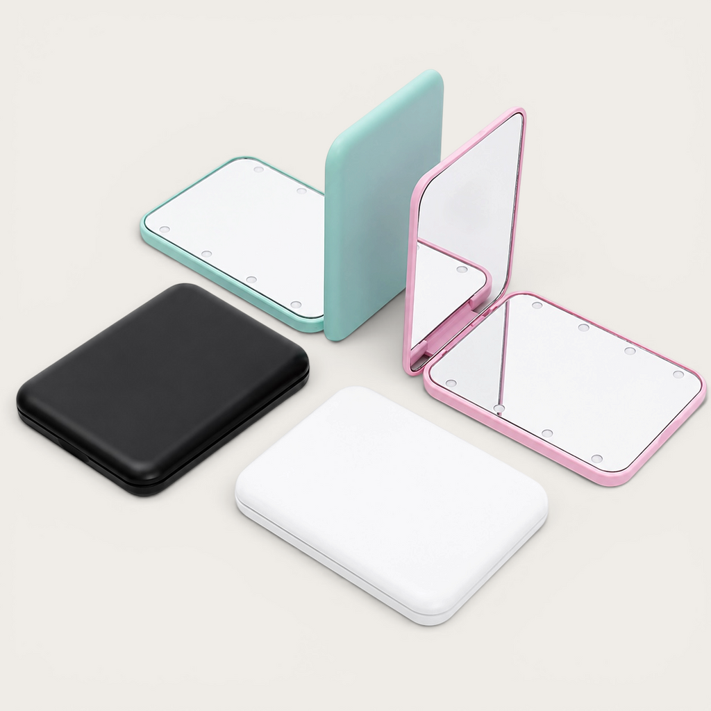 Miroir de poche LED Noir