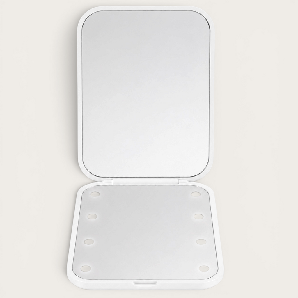 Miroir de poche LED Blanc