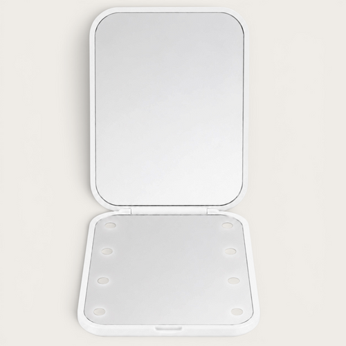 Miroir de poche LED Blanc