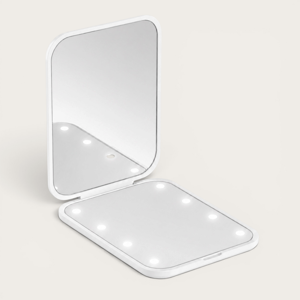 Miroir de poche LED Blanc
