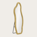 Miroir Sur Pied Velours Or  — Silhouette Ondulée