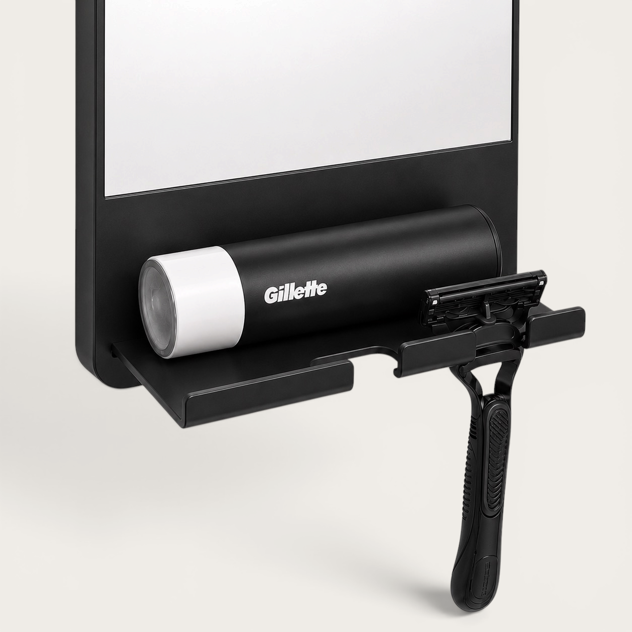 Miroir de Douche Antibuée — Étagère Rasage Intégrée