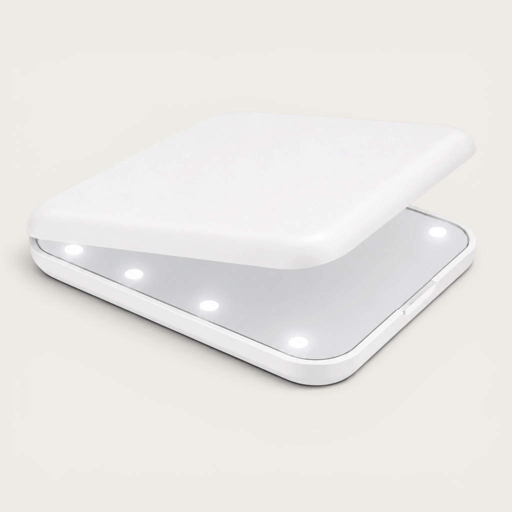 Miroir de poche LED Blanc