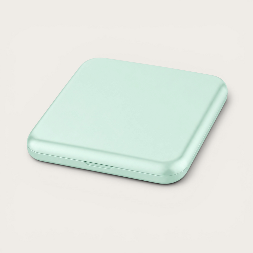 Miroir de poche LED Vert Menthe